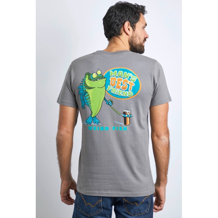Men's Weird Fish Man's Best Friend Organic Artist T Shirt